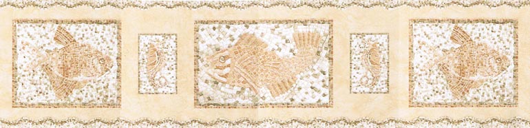 Sea Horses Mosaik B49926 Wallpaper Border