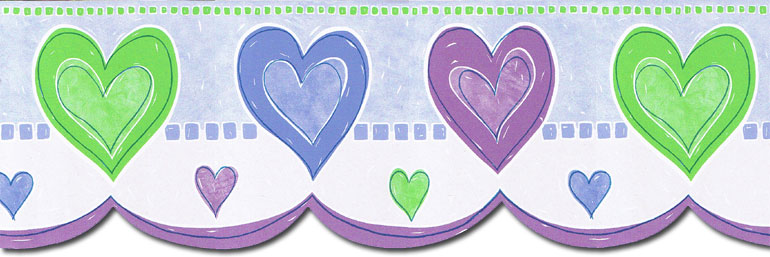 Kids Hearts TW38026DB Wallpaper Border