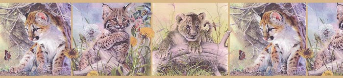 Tiger Lion GL76371 Wallpaper Border