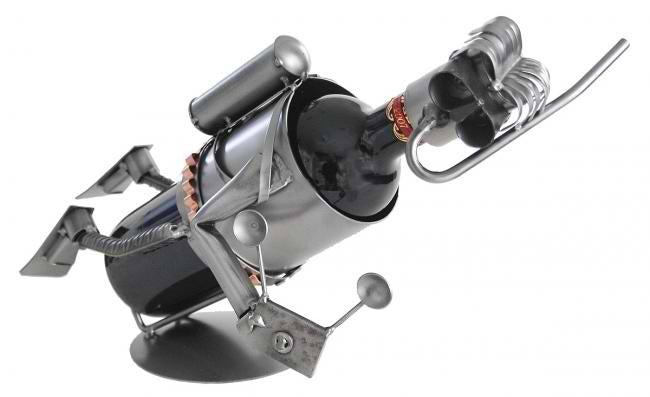 Scuba Diver with Camera Wine Bottle Holder