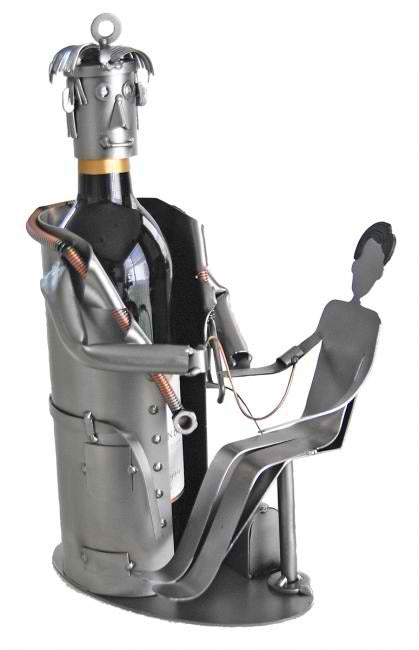 Doctor with Patient Wine Bottle Holder
