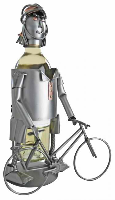 Bicycle Rider Female Wine Bottle Holder