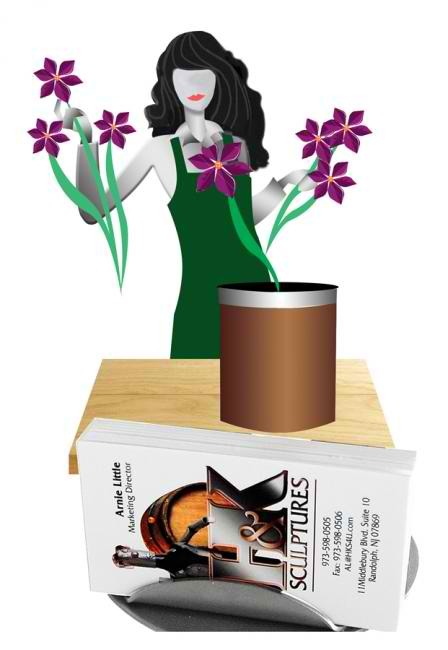 Florist Business Card Holder