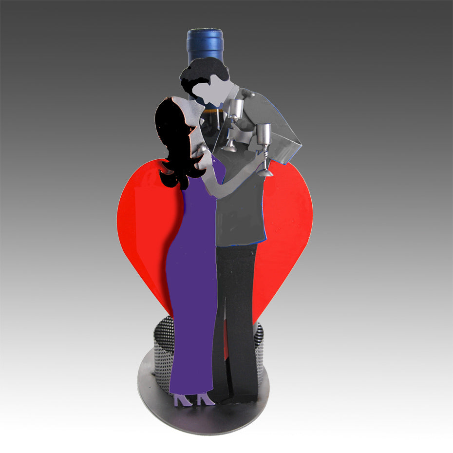 Toasting Lovers Modern Wine Bottle Holder