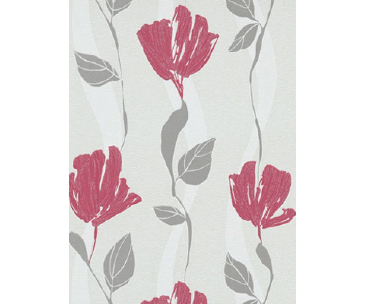 Brown 6749-06 Floral Wallpaper