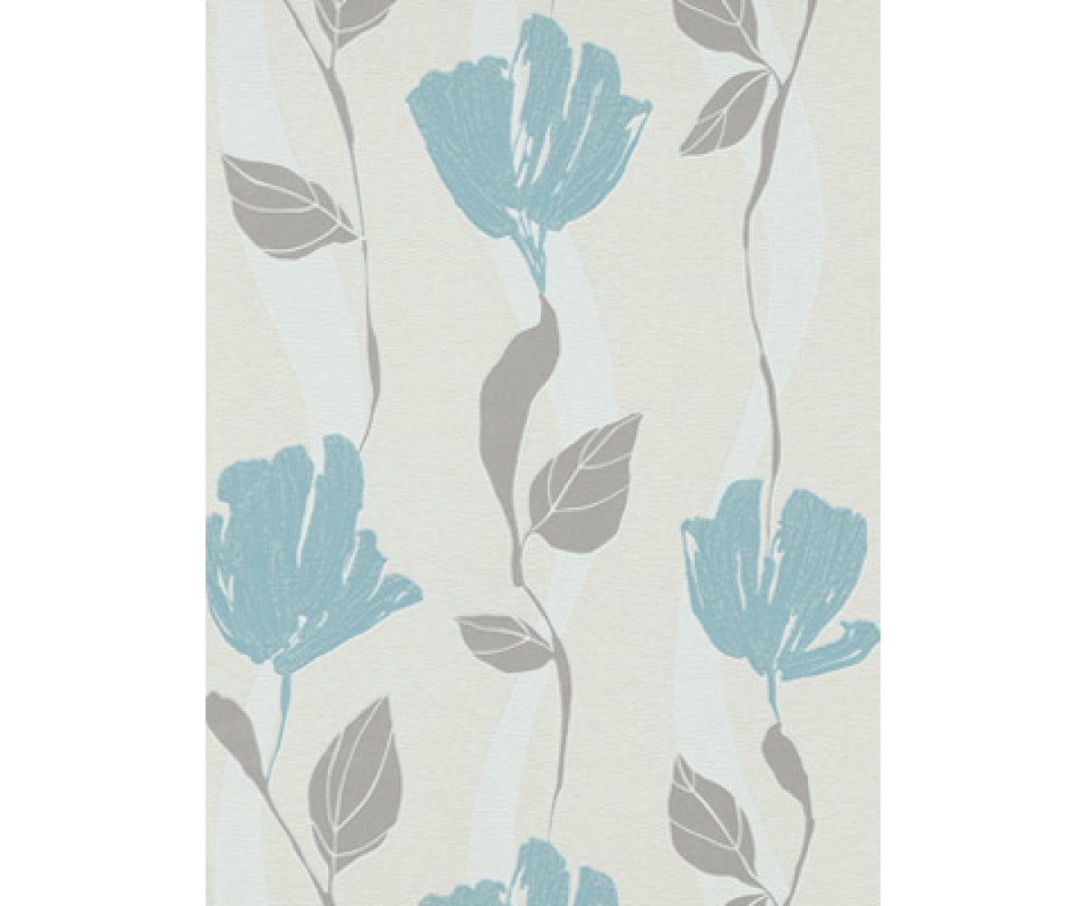 Grey 6749-18 Floral Wallpaper