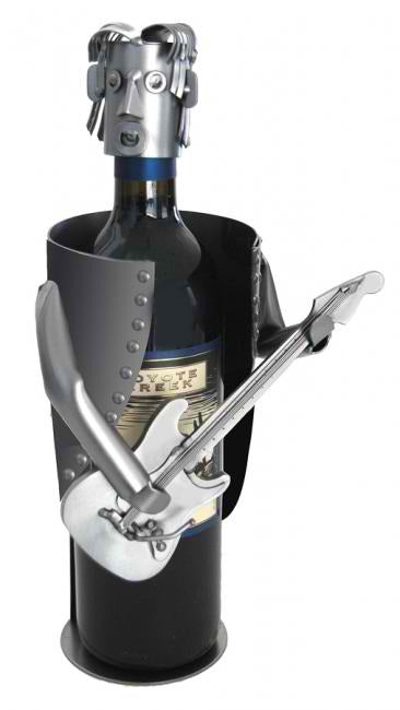 Electric Guitar Player Wine Bottle Holder