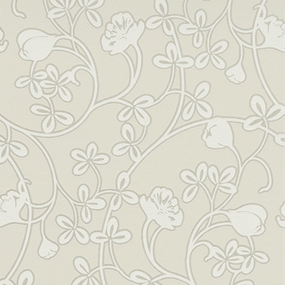 Floral Motifs Scroll Grey Silver 6831-14 Wallpaper