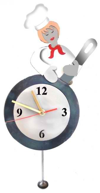Tick Tock Female Chef Wall Clock