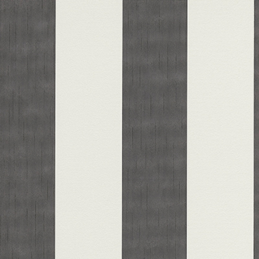 Band Stripes White Black 6835-15 Wallpaper