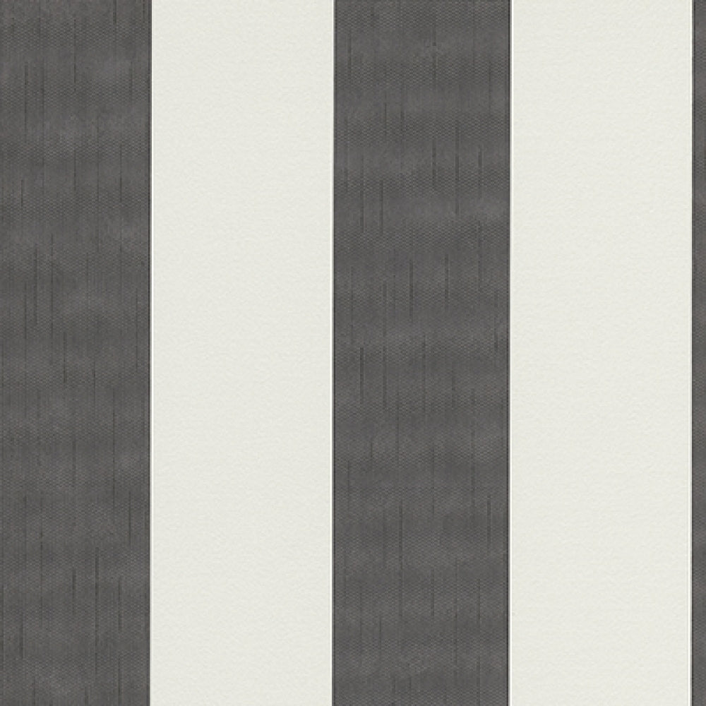Band Stripes White Black 6835-15 Wallpaper