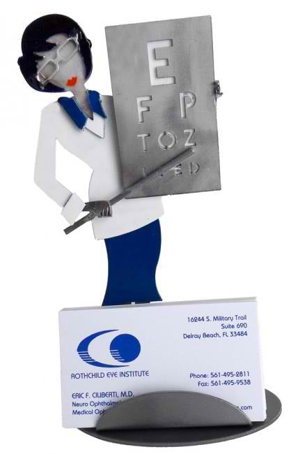 Female Eye Doctor Business Card Holder