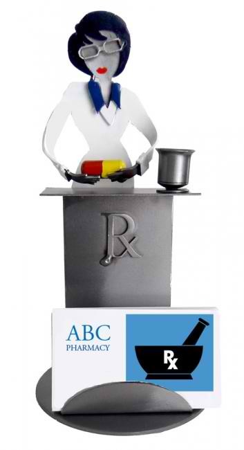 Female Pharmacist Business Card Holder