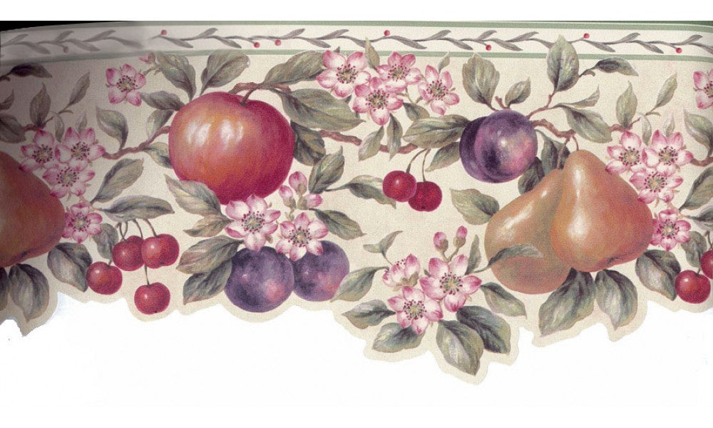 Peach Apple Berries PKB1271 Wallpaper Border