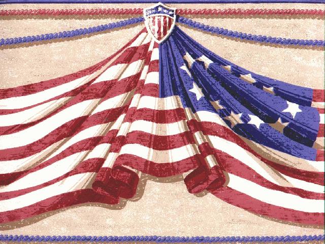 Americana Flag B6206A Wallpaper Border
