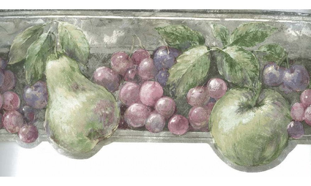 Pink Green Fruits KA75864 Wallpaper Border