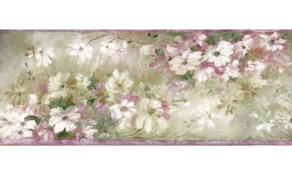 Watercolor Floralr PP76572 Wallpaper Border