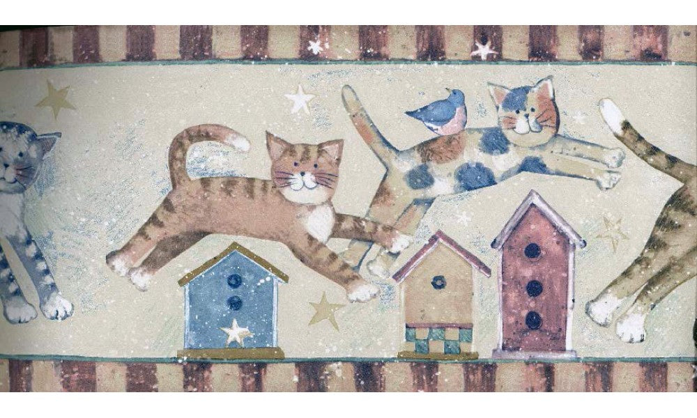 CHILDREN Susan Winget Jumpin Cats SU75933 Wallpaper Border