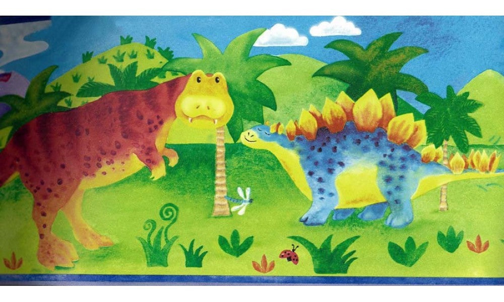 Kids Green Dino GU92041 Wallpaper Border