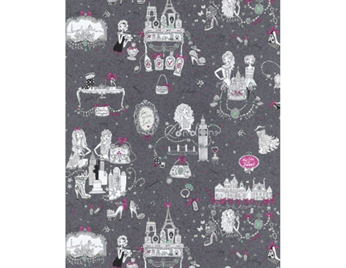 Landmarks Articles White Black 7310-47 Wallpaper