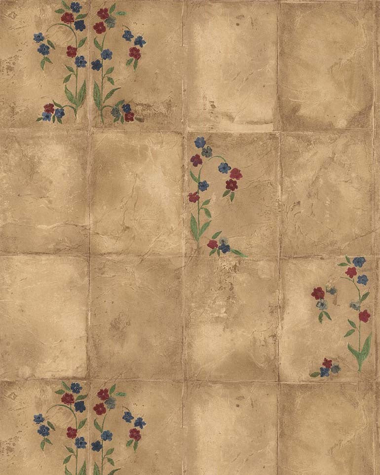 Brick Flowers KF24388 Wallpaper