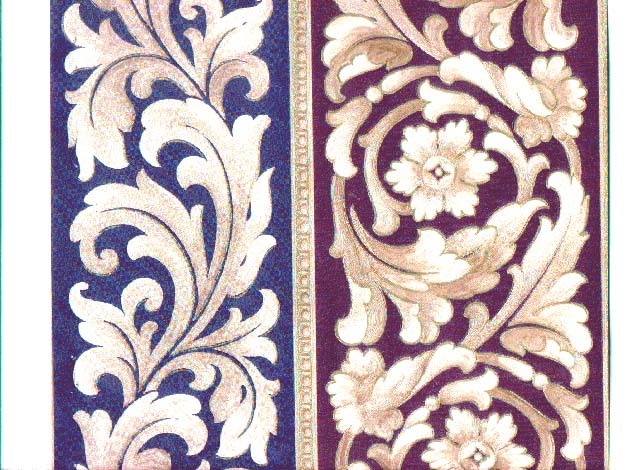 Stripes Scrolls 74746 Wallpaper