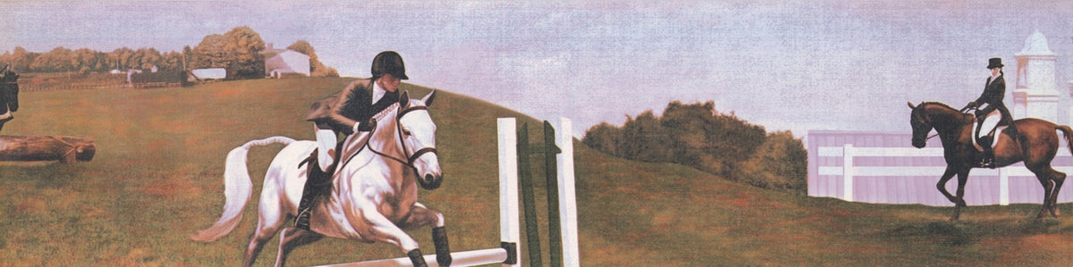 Polo Horse Riding Retro Vintage CA3018V2B Wallpaper Border