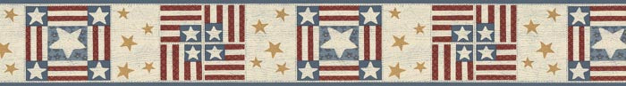 Americana American Flag B75696 Wallpaper Border