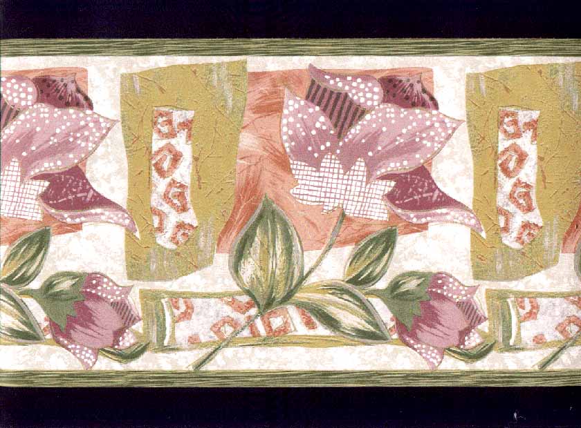 Floral Tulip PB1271B Wallpaper Border