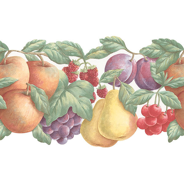 Red Purple Fruit Vine FK78451DC Wallpaper Border