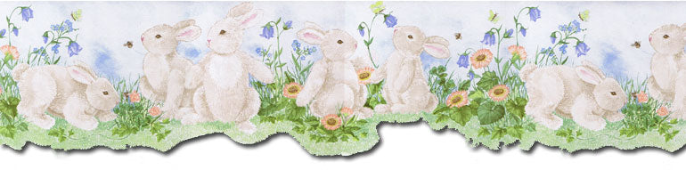 Rabbits Butterfly NK50026DC Wallpaper Border