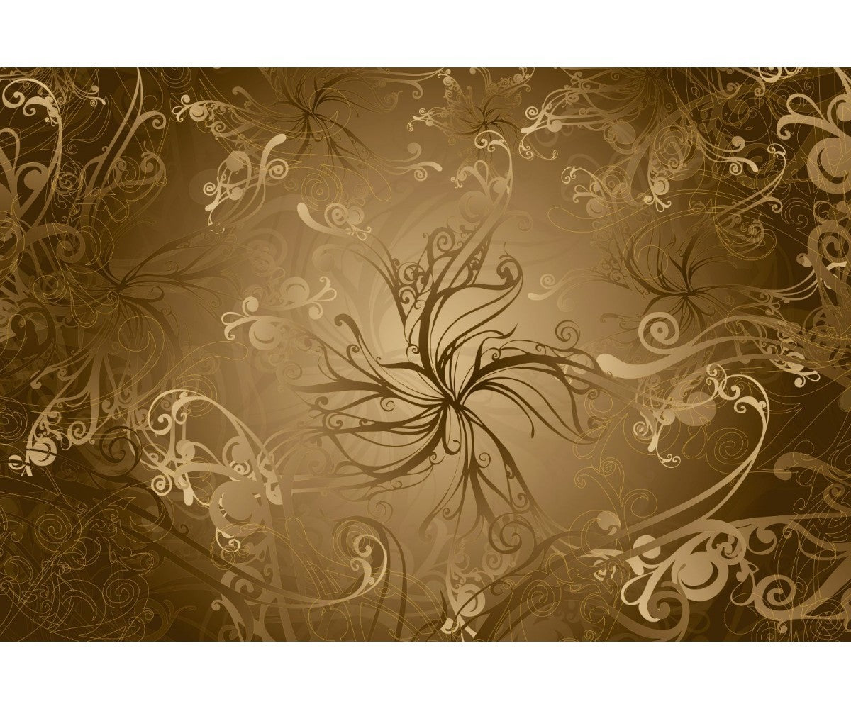 Gold Floral 8-703 Wall Mural