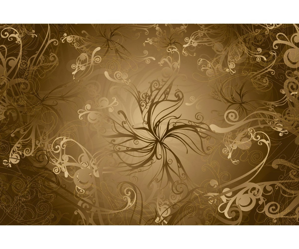 Gold Floral 8-703 Wall Mural