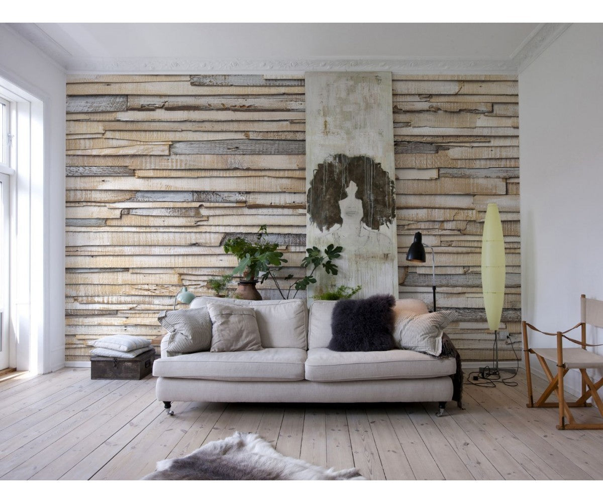 Whitewashed Wood 8-920 Wall Mural