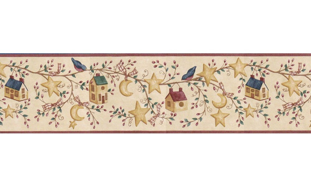 Birds House ACS59012B Wallpaper Border