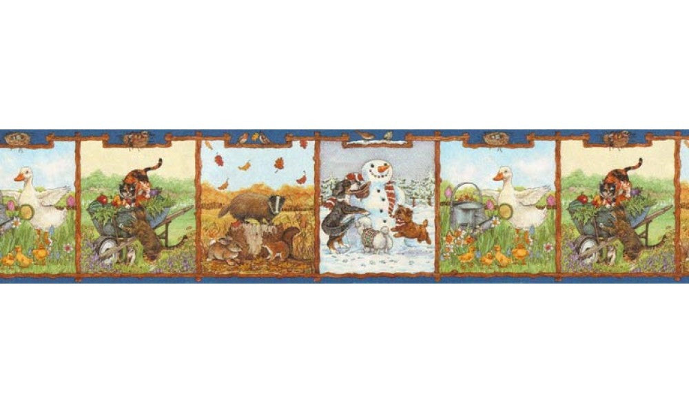 Animals B05715 Wallpaper Border