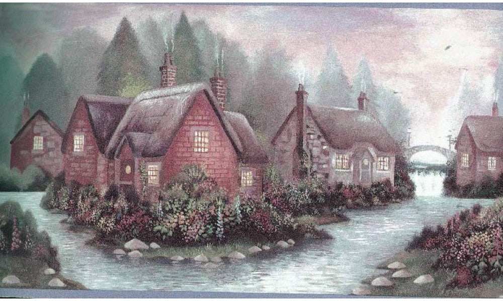 River Smoked House BP708135 Wallpaper Border