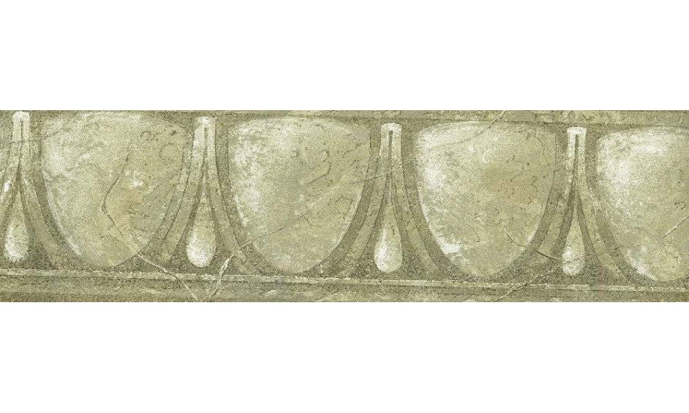 Brown White Glass Vintage NE76962B Wallpaper Border