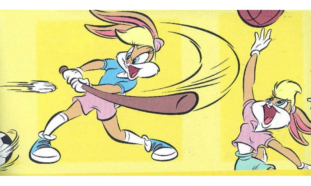 Funny Rabit Baseball LT7153 Wallpaper Border