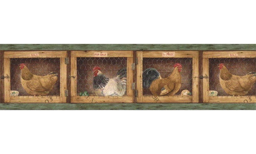 Roosters B7136AFR Wallpaper Border