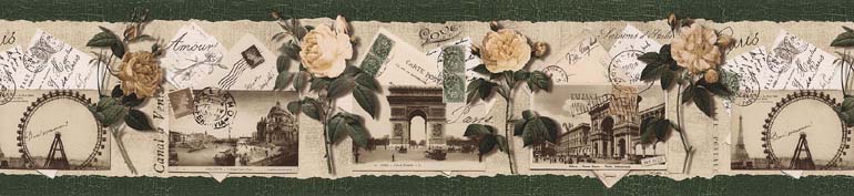 Italy France SP76474 Wallpaper Border