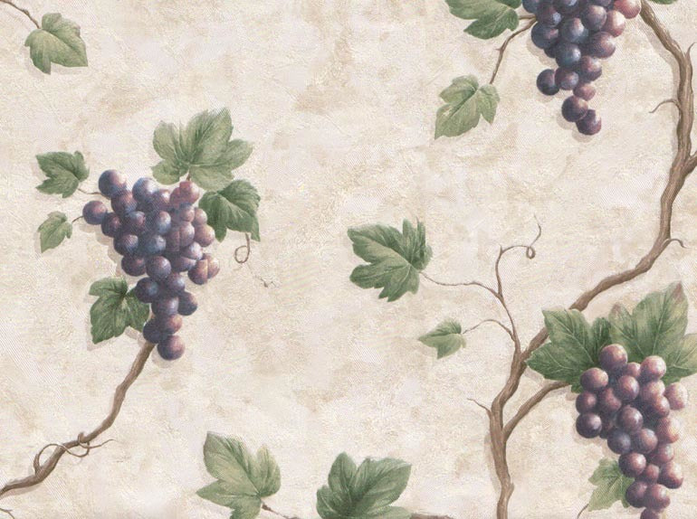 Red Grape Leaf 893VC Wallpaper