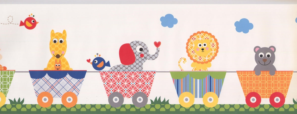 Peek-A-Boo Circus Train YS9147BD Wallpaper Border