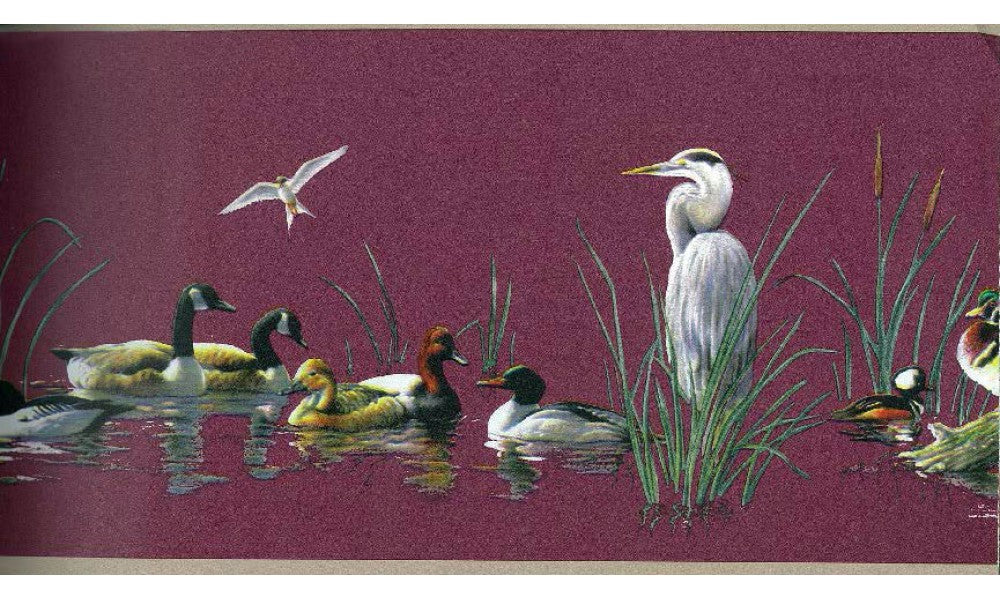 Goose duck teal swan HB739 Wallpaper Border