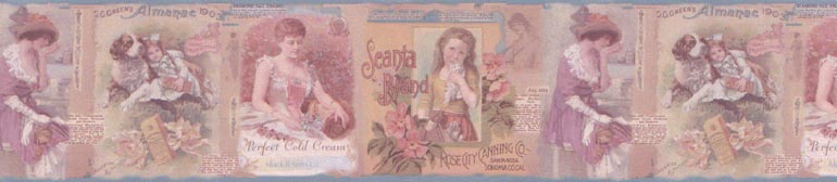 Vintage Ad 227B55709 Wallpaper Border
