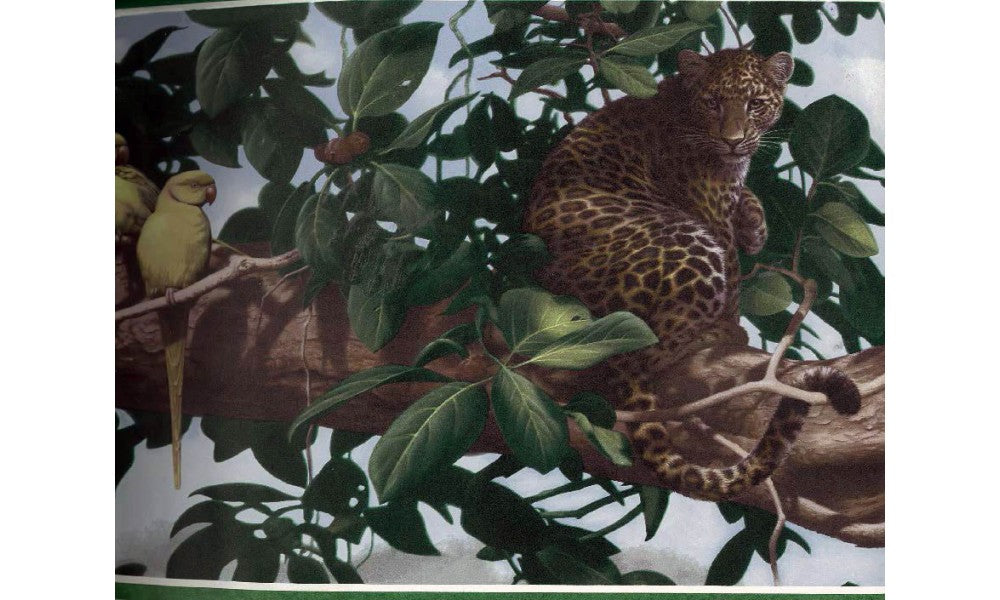 Panther on Tree HB2077 Wallpaper Border