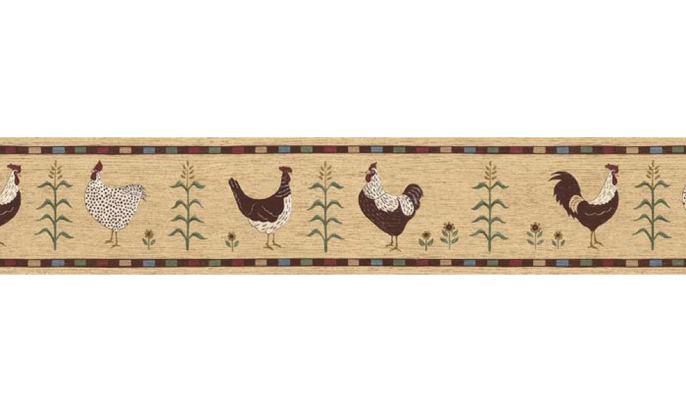 Roosters B75691 Wallpaper Border