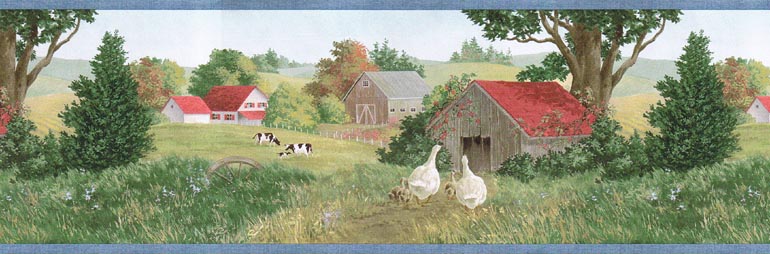 Cows  Farm AFR7117 Wallpaper Border