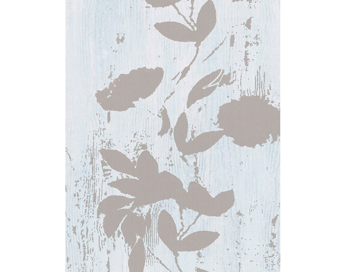 Floral Stripes Blue Grey 933829 Wallpaper