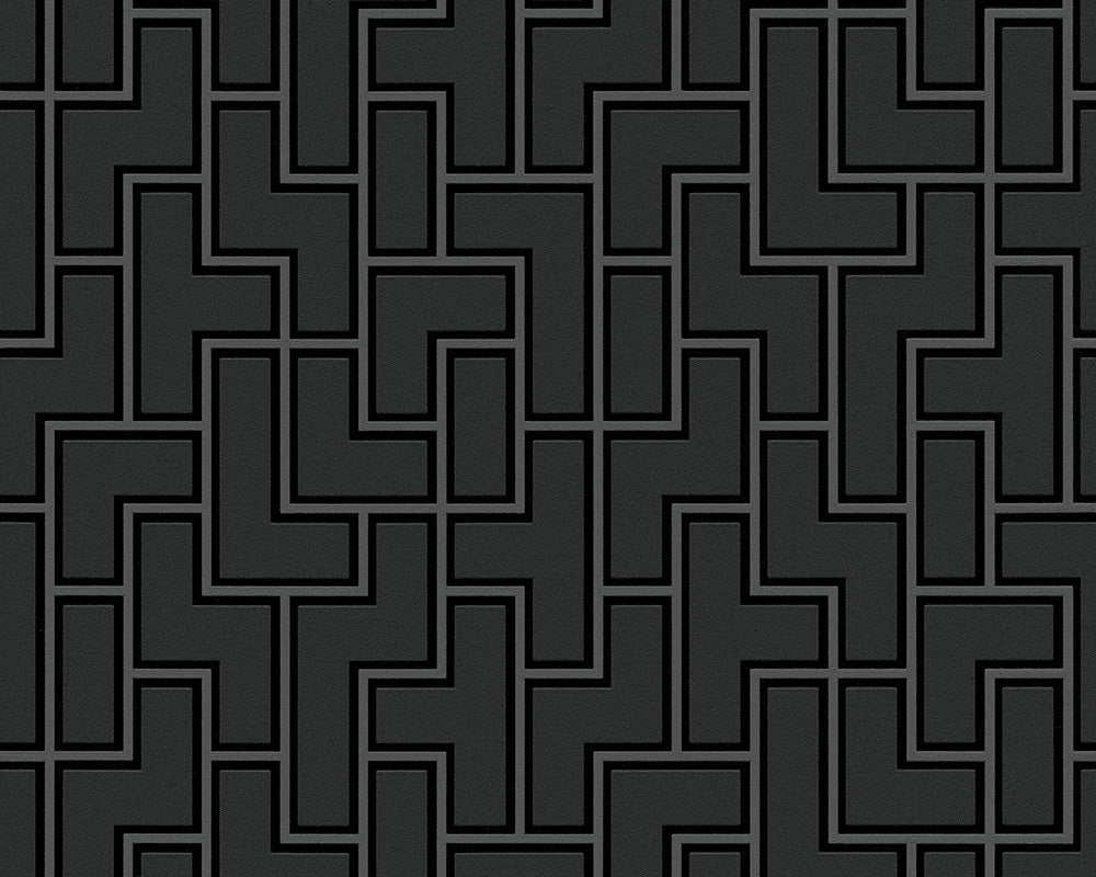 Metallic Black Black & White 3 939371 Wallpaper